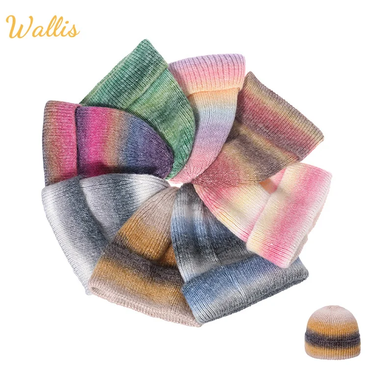 2024 осенне-зимняя фиолетовая теплая 100% акриловая шапка для мужчин и женщин