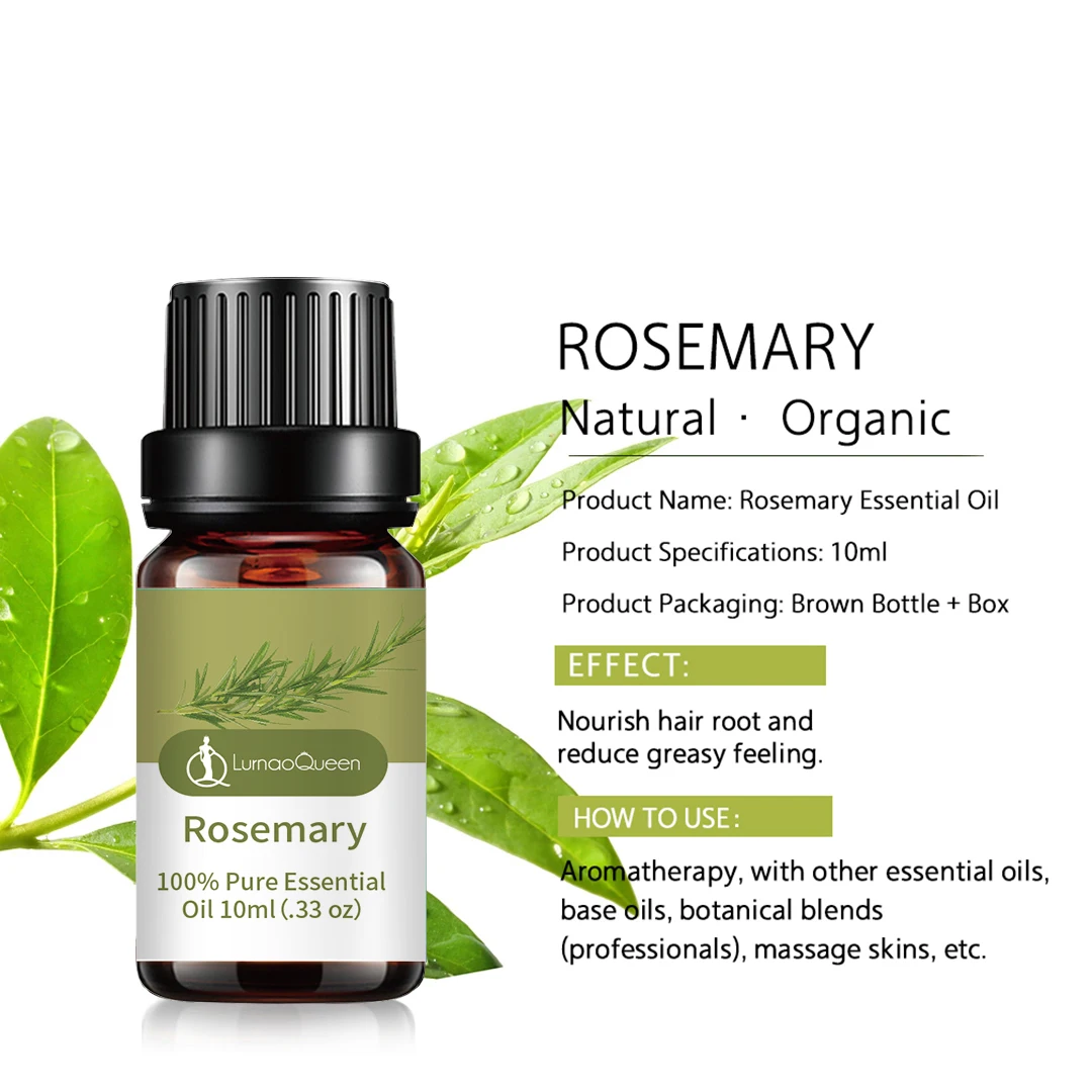 Rosemaryd natural essential oil nourishes hair roots and reduces greasy feeling essential oil