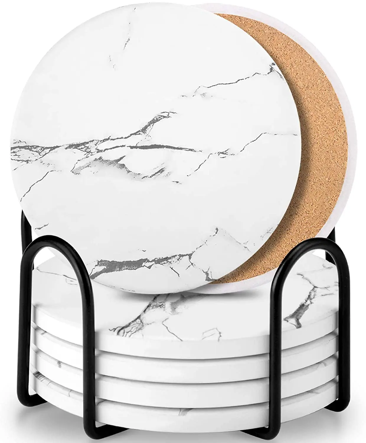 Custom design round ceramic coaster for drink tiles