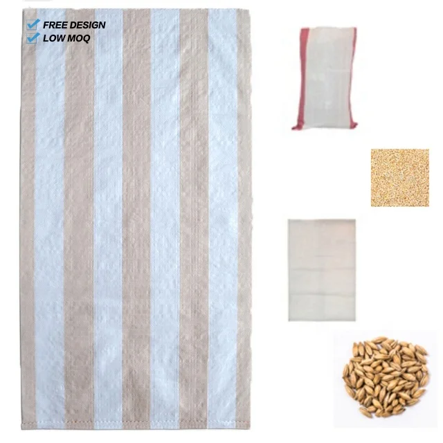 Factory Direct PP sack bag Customized rice bags 25kg High Quality polypropylene bags packaging