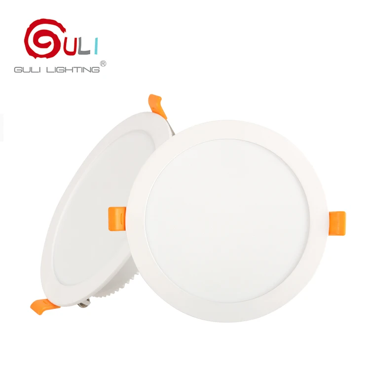 Guli recessed Indoor Ceiling Lighting 5W 7W 9W 12W 15W 18W 21W 24W 30W Smd Round Square Ac220v Slim Indoor Aluminum Panel Light