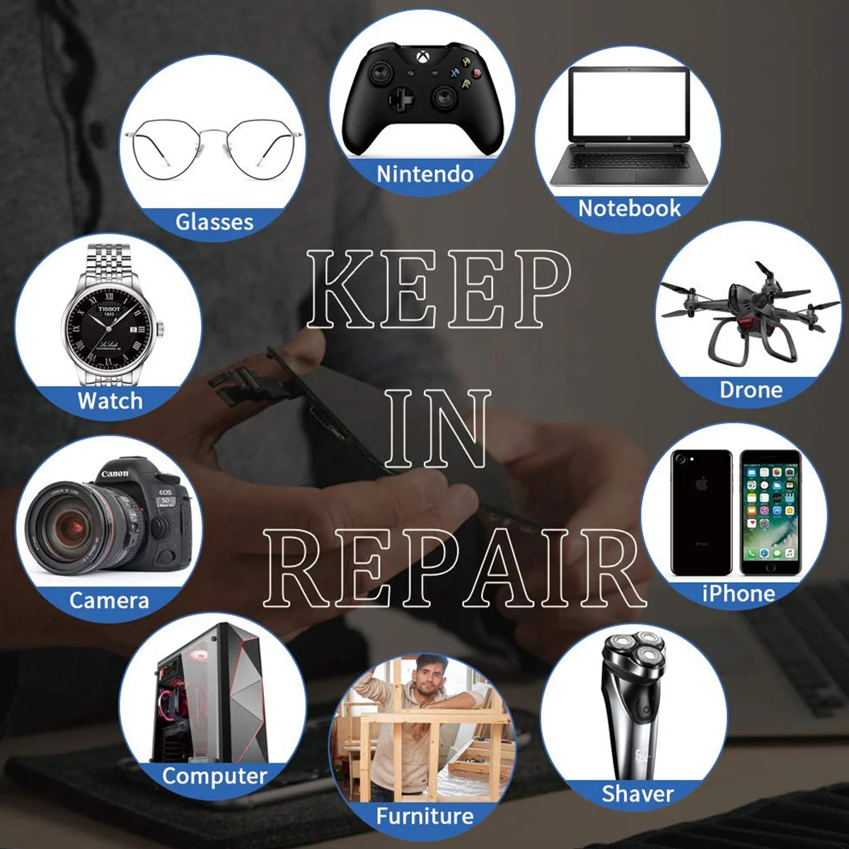 170 in 1 Computer Repair Tool Kit With Portable Storage Bag Precision Screwdriver Set