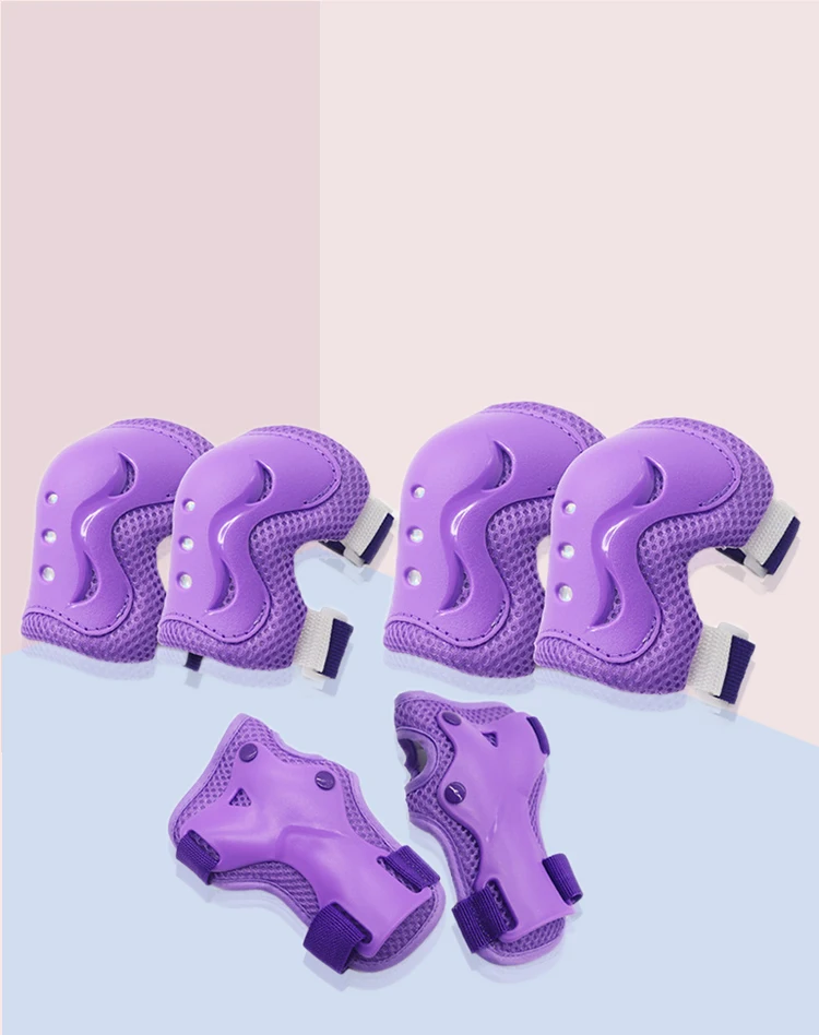 6 in 1 Adjustable Age 4-14 Safety Gear for Roller Skating Cycling Skateboard Bike Scooter Rollerblading