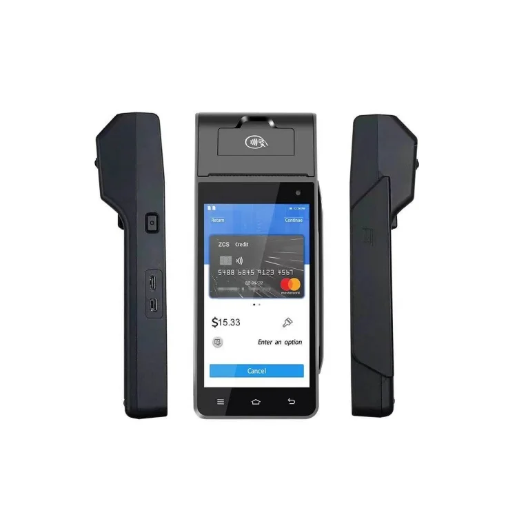 Z90 Android 12 smart financial POS терминал поддерживает NFC QR code card и другие каналы оплаты