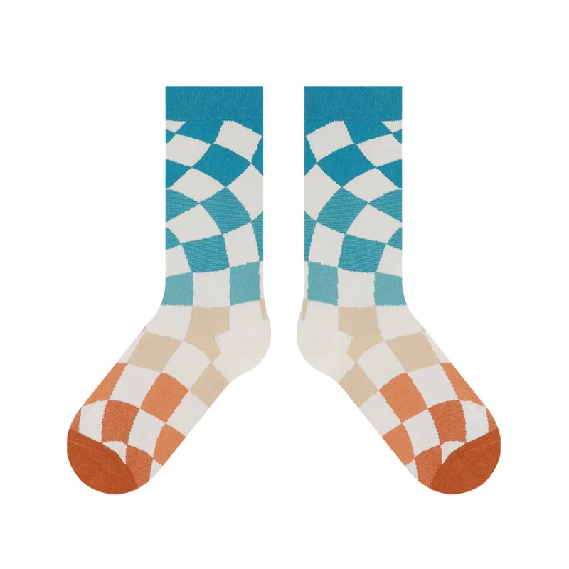 Oem design your own logo novelty pattern cotton dress crew soft workout socks for women