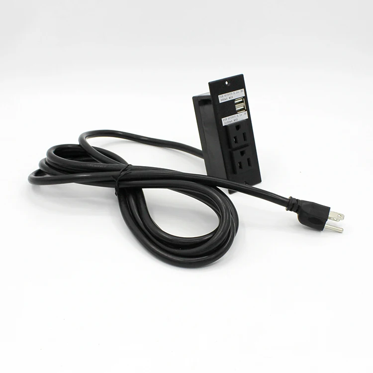 Furniture Power Outlet 2 USB Ports US Dual Power Outlets With 2 USB Ports