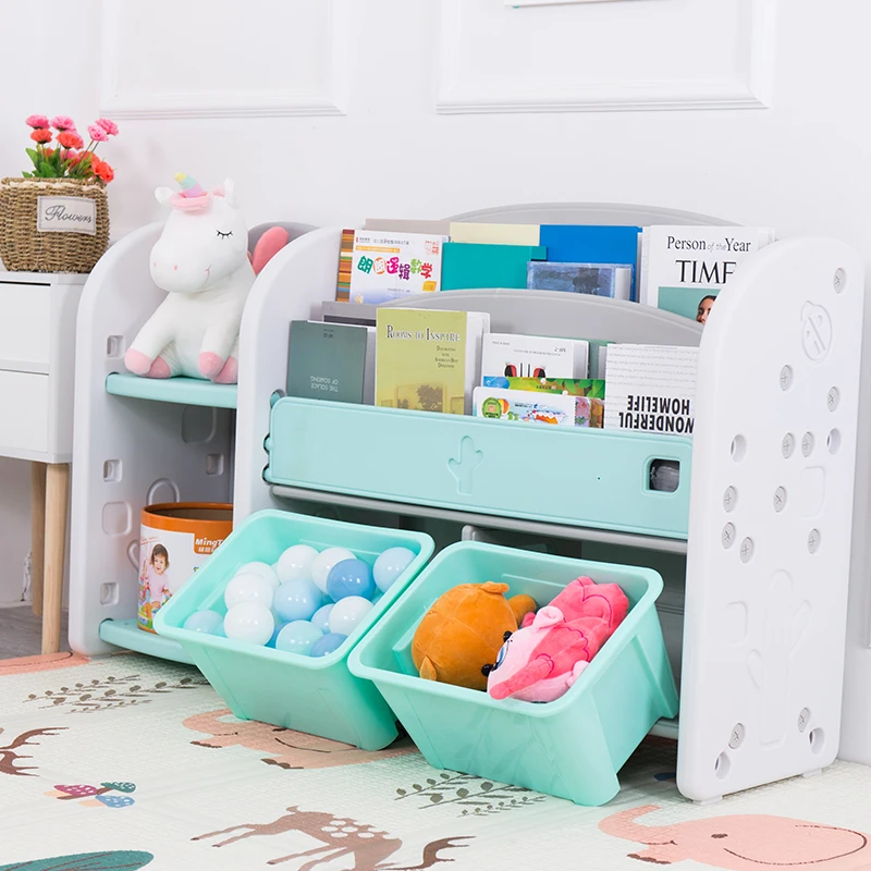 
Baby Plastic Book Shelf Children Toys Storage Cabinets for bedroom 