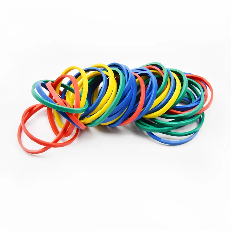 Manufacturer wholesale color TPR high quality durable high elastic office stationery rubber bands