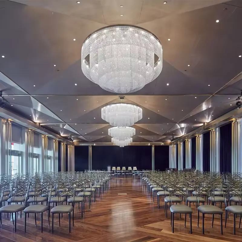 wedding Decoration chandeliers light fancy circle design chandelier for villa project hotel lobby