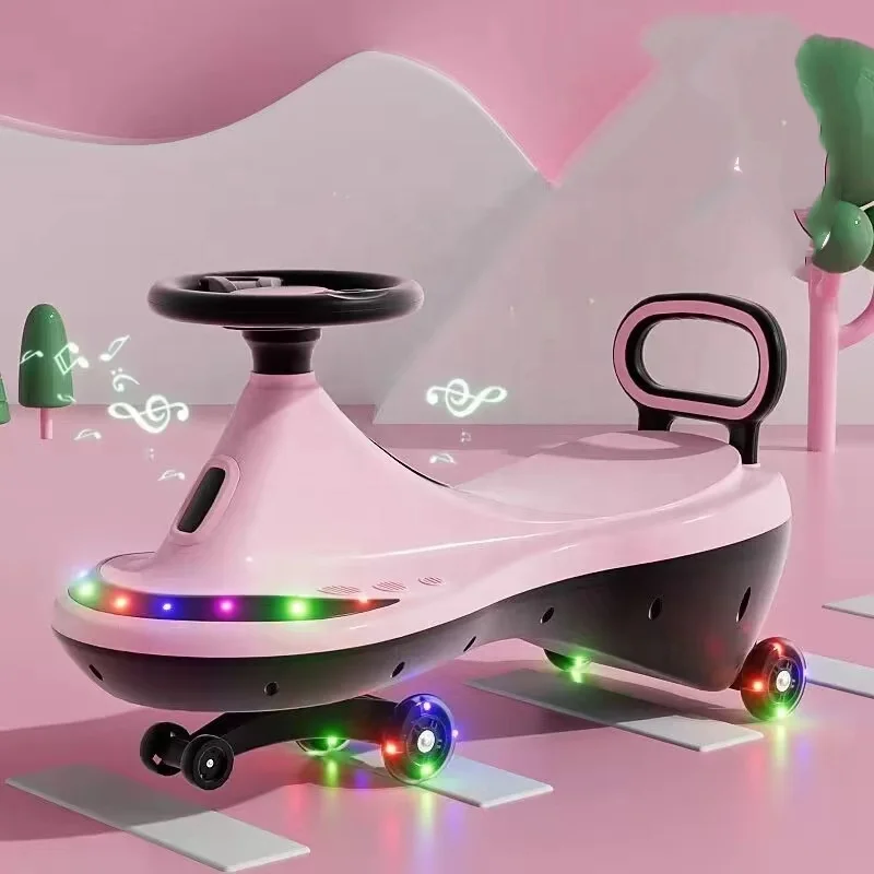 new model kids swing twist car for baby/Cheap price plastic wholesale kids swing car twisters