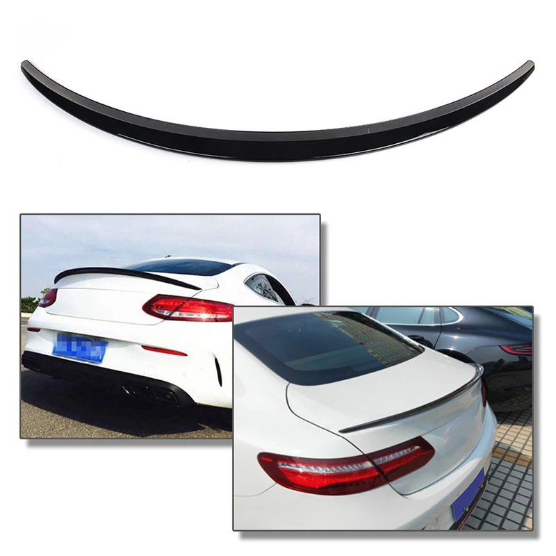 Для Mercedes Benz C63 W205 C205 2015-2021 C Class C250 C300 C350 AMG Coupe ABS Материал задний багажник спойлер для стайлинга автомобиля