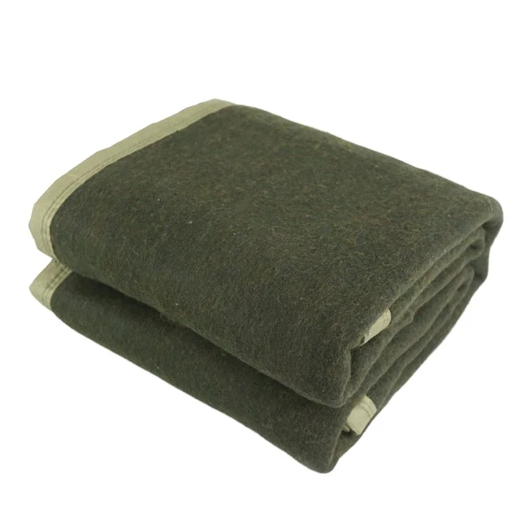 High quality blanket, green color blanket, good design high quality wool blanket