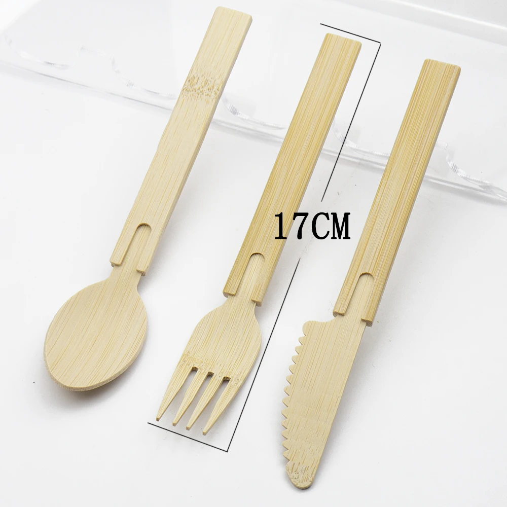 Premium Bamboo Cutlery Set - Fork & Spoon, Walnut Handles, Handcrafted, Sustainable & Ethically Produced