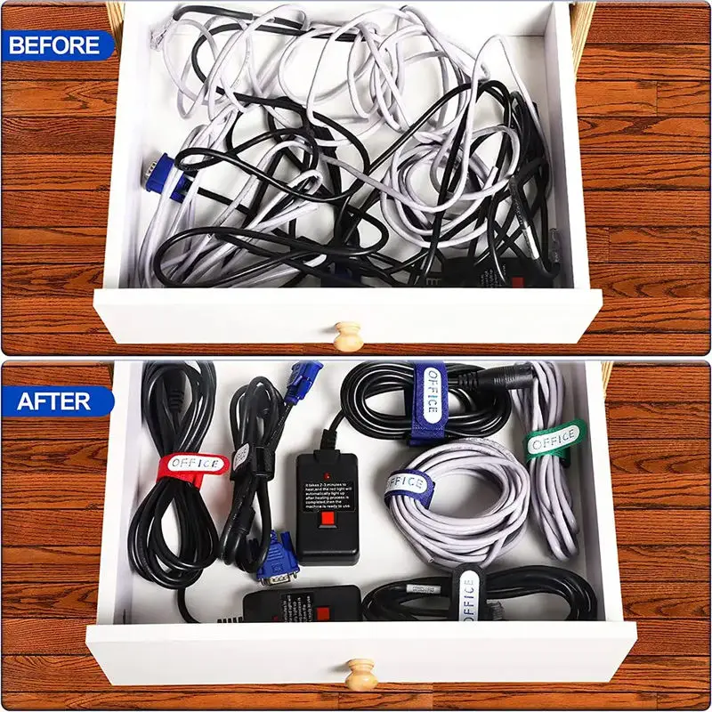 Factory OEM Reusable Cinch Straps Multipurpose Quality Hook And Loop Cable Tie Down Straps With Features Write On Label