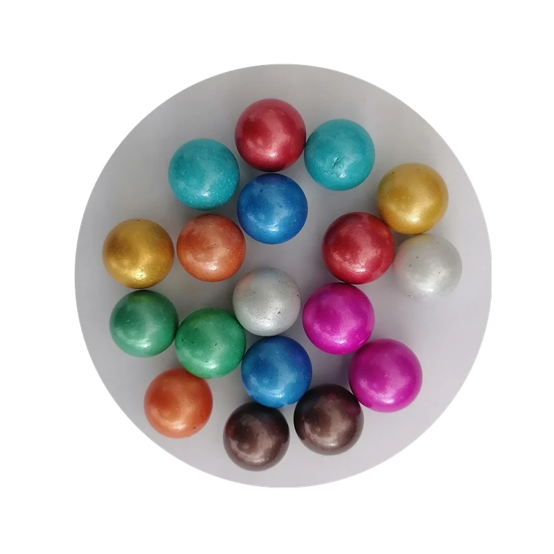 Decorative colorful glass pebbles glass ball for garden