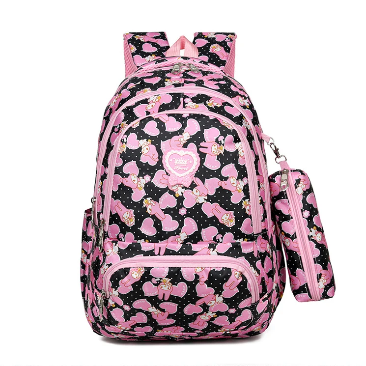 30L Cartoon Schoolboy Bag Girl Primary School Backpack Fresh 6-12 Years Old Backpacks for Children with Pencil Case