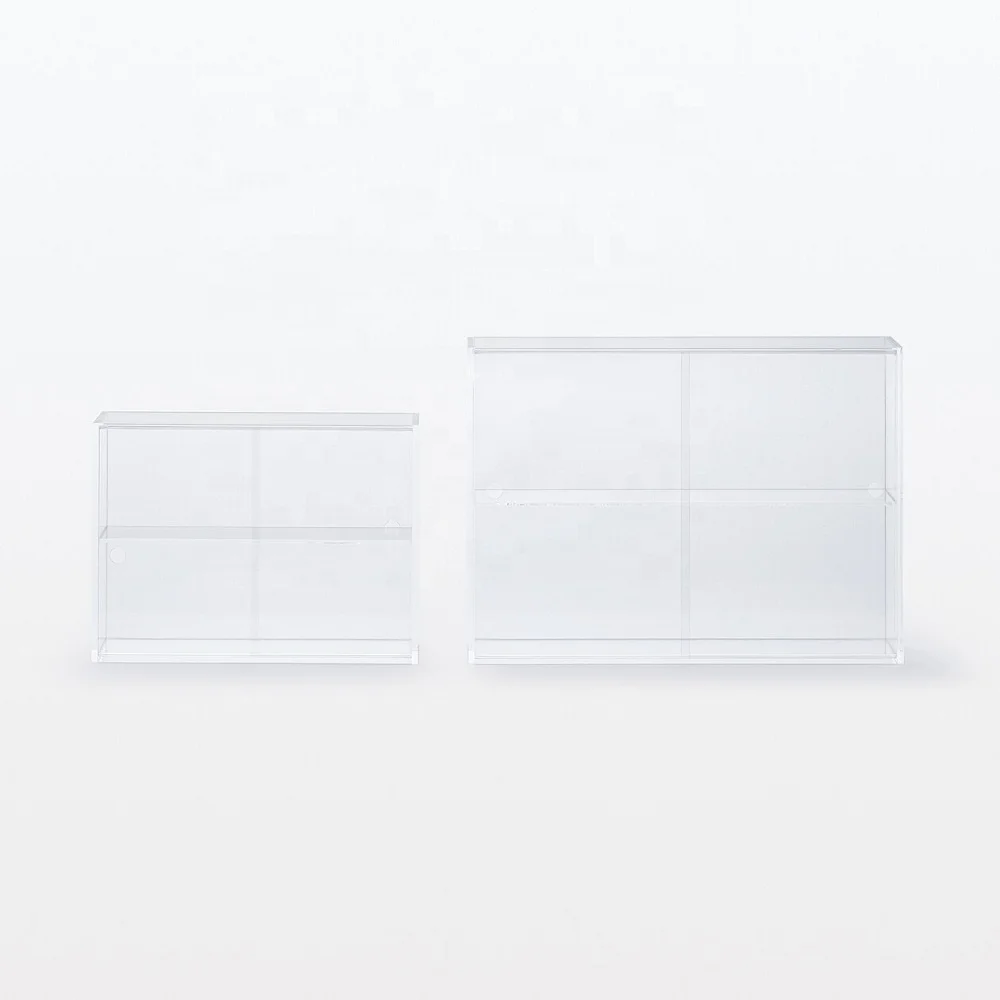Custom Acrylic Display Case with Sliding Door for Cosmetics