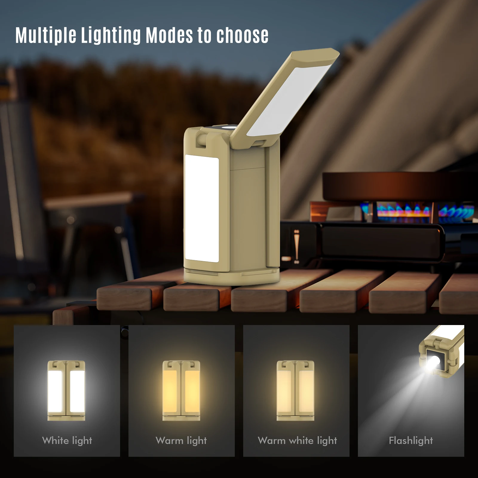 Portable 14000Mah four-leaf lighting Camping lamp With telescopic tripod 6000 lumen led light For Indoor&Outdoor activities