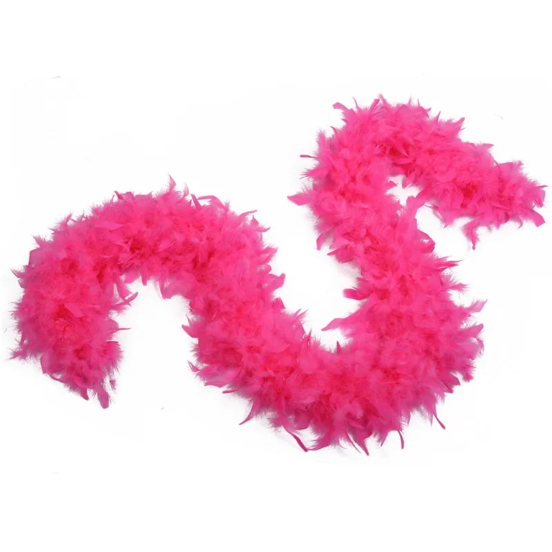 Wholesale 100g Beautiful Dyed Colorful Turkey Feather Boa Party Costume