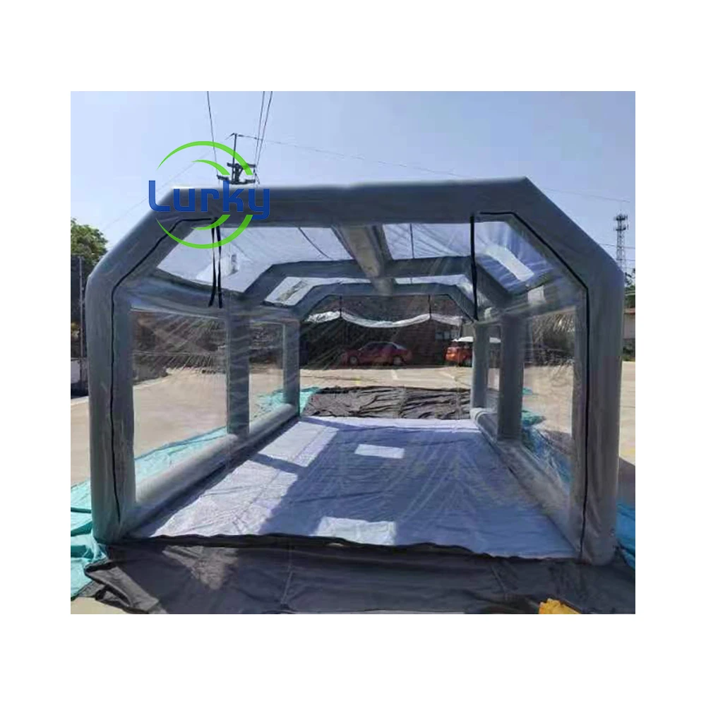 Factory Price Transparent PVC Car Cover Hail-Proof Inflatable Car Garage Tent Advertising Inflatables for Car Wash