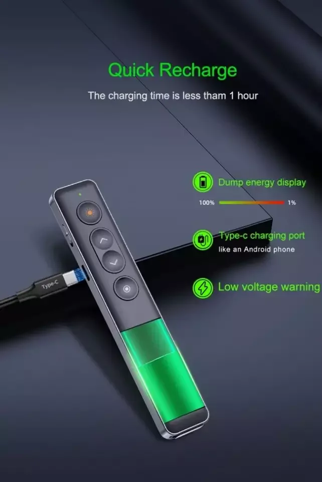 Multimedia Remote Wireless Presenter Pow H90S Laser Page Turning Pen PPT Wireless Presentation Pen