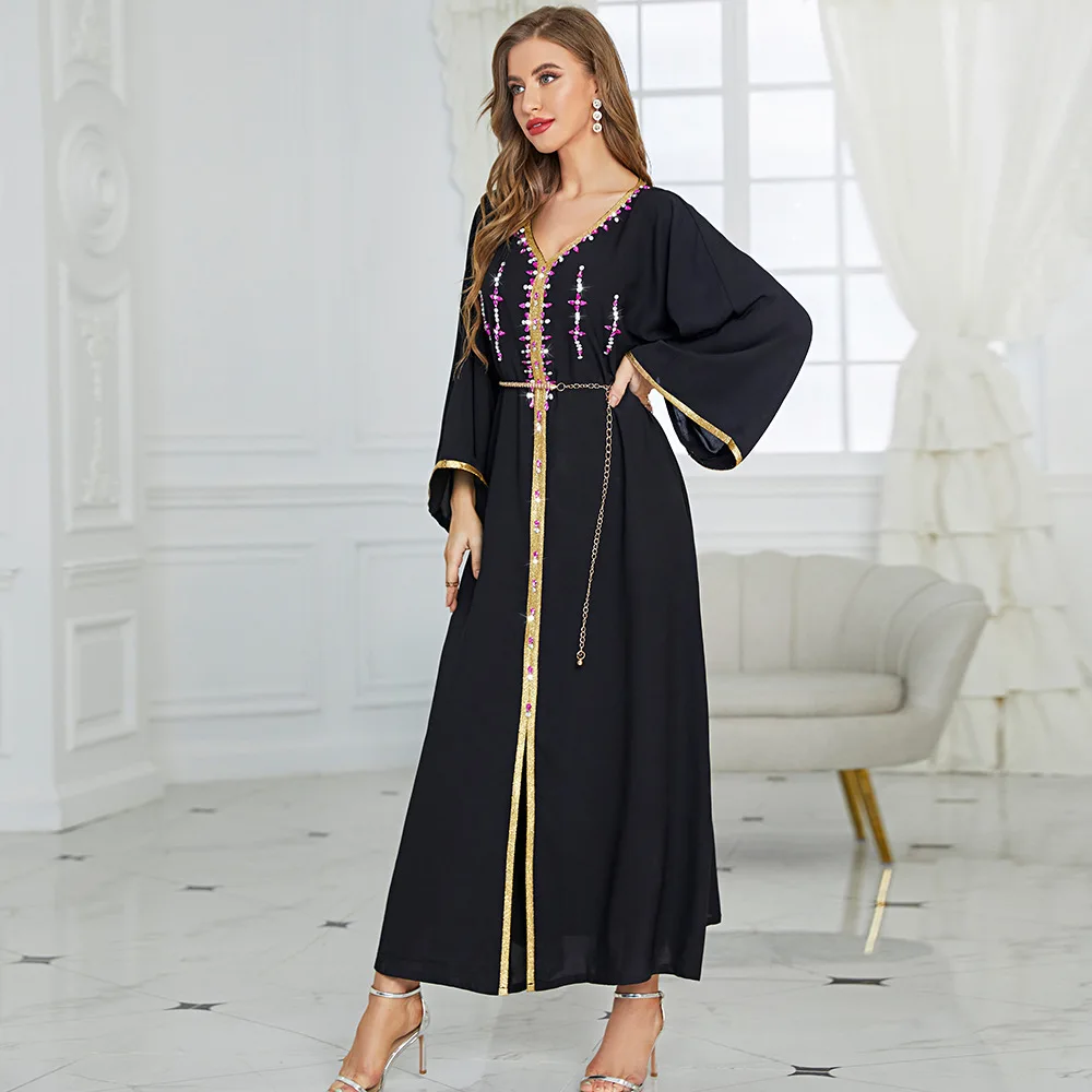 Factory Wholesale Abaya Fashion Borka Boubou De Dubai Fabric Woman Clothing Muslim