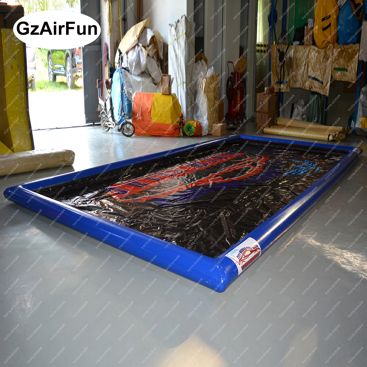 Factory Wholesale Price Heavy Duty Inflatable Car Wash Mat Cleaning Garage Plastic Floor Containment Mats