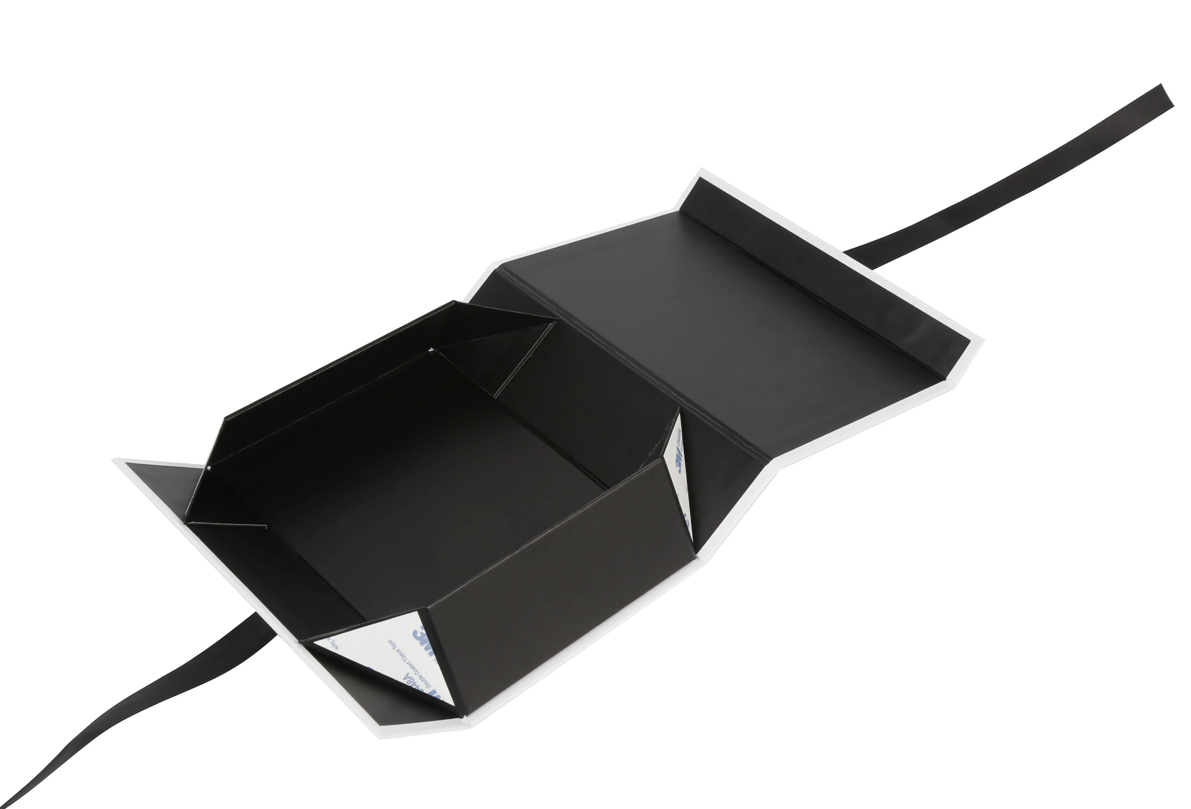 Luxury custom cardboard box magnetic closure box A6 foldable gift box with ribbon