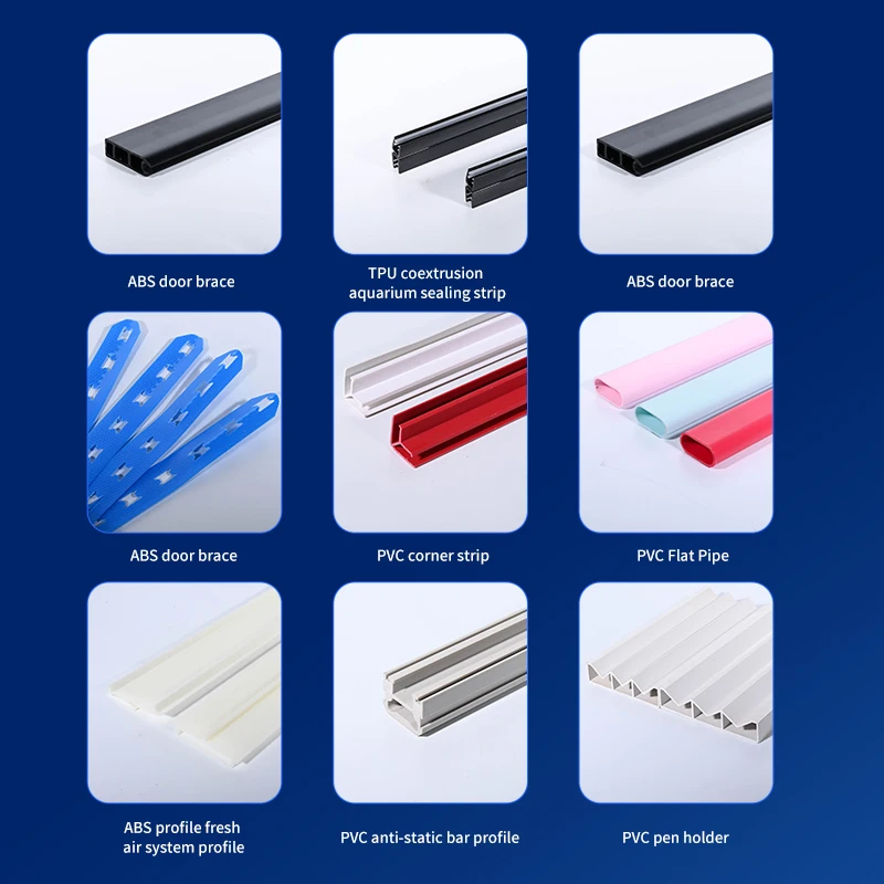 OEM Custom PVC Windows And Doors PVC Extruded Profiles Plastic Profile Extrusion