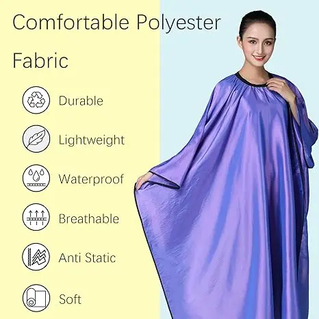 Customized Hair Cutting Gown Cape Hairdressing Hairdresser Salon Barber Apron Haircut Gown with Snap Barber Apron