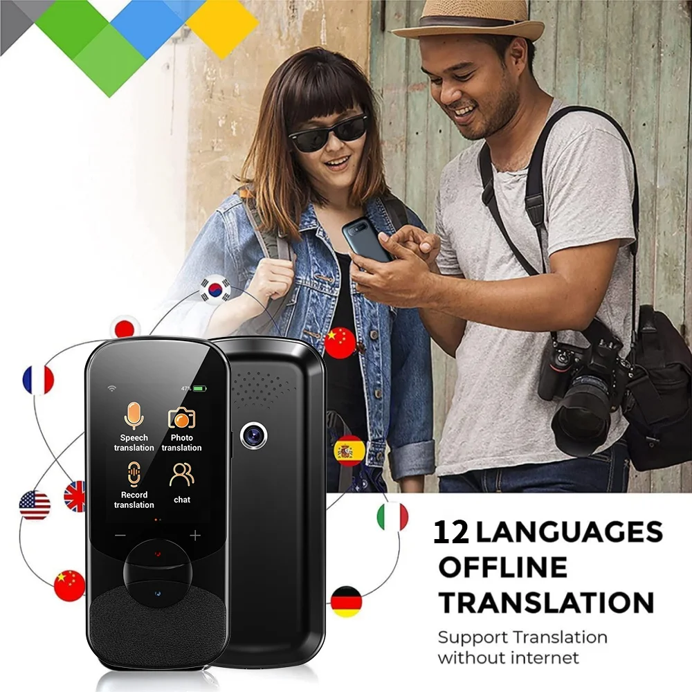 Vormor T11 Portable Voice Translator English Language Translation Interphone System Instant Translation Talking Machine