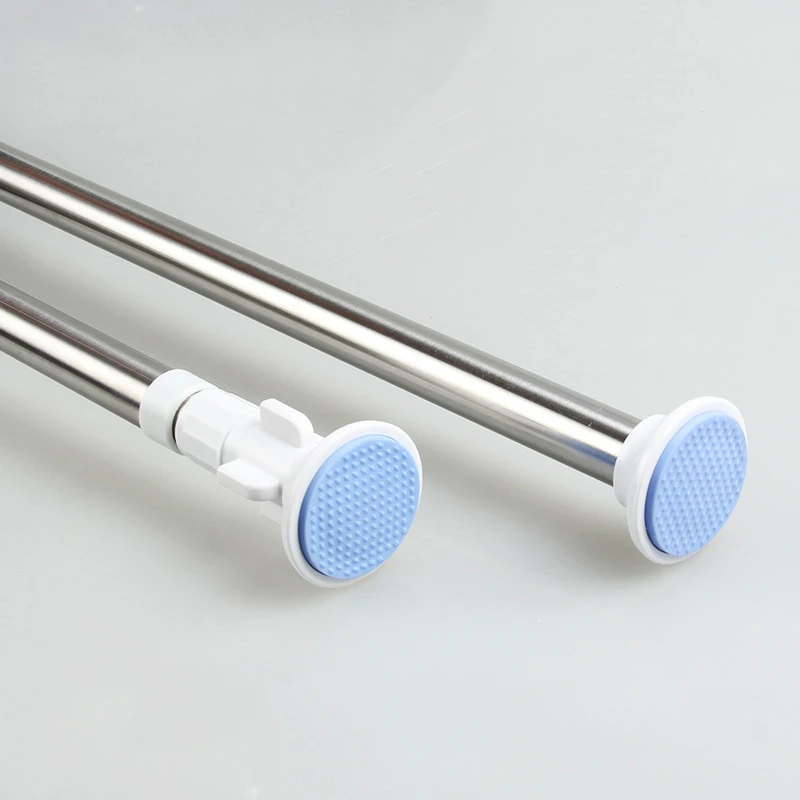 2021 hot selling Bathroom Shower Metal Steel Adjustable Spring Tension Scalable Shower Curtain Rod