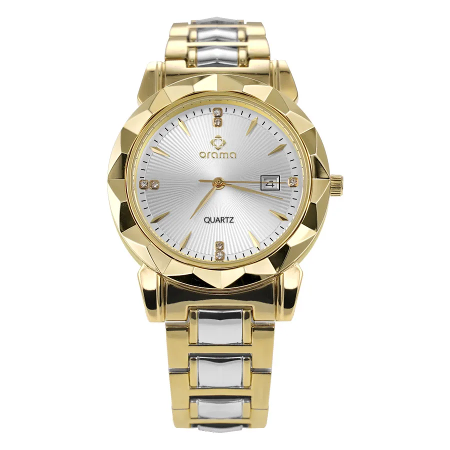 
New model top quality shock resistant quartz watches solid reputation top brand luxury bling quartz round men watch 