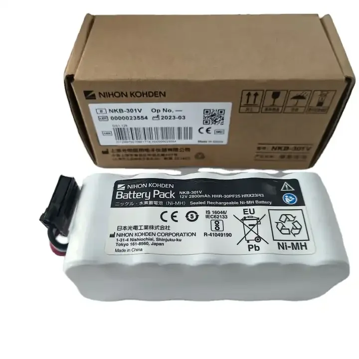Original Nihon Kohden 12V 2800mAh Battery  Park NKB-301V for  Defibrillator TEC-7621 TEC-7631