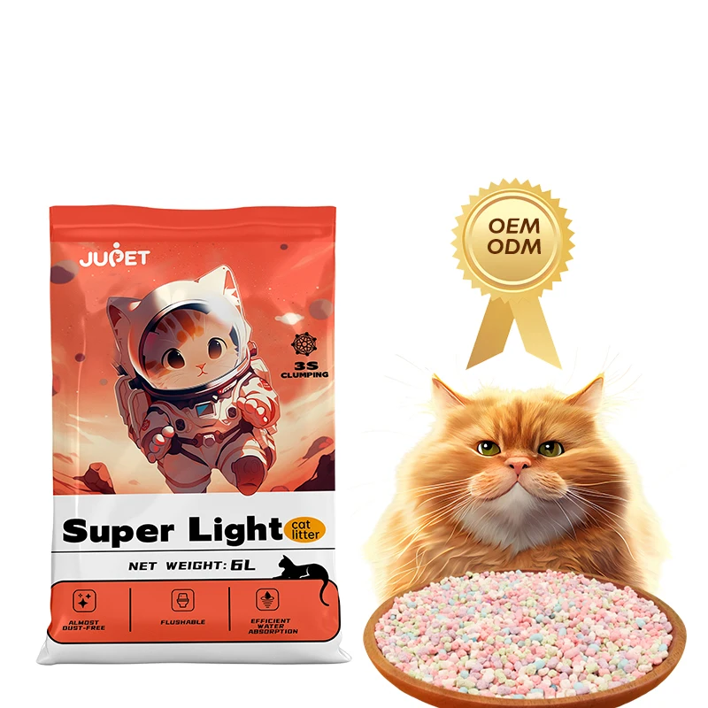 JUPET Kitty, комковидный песок, кошачий лииттер, антибактериальный Дезодорирующий, долговечный, свежесть, легкий песок для мусора