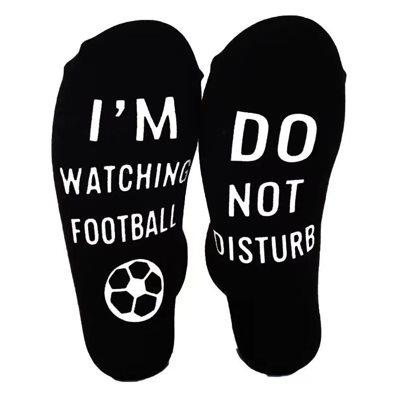 Do not  disturb iam watching football  new style cotton men socks grip anti-slip floor socks casual wear