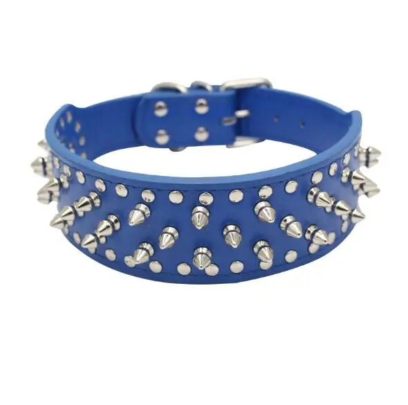 
Dropshipping Studded Leather Gothic Collars Pitbull Bulldog Adjustable Spiked Leather Dog Collars 