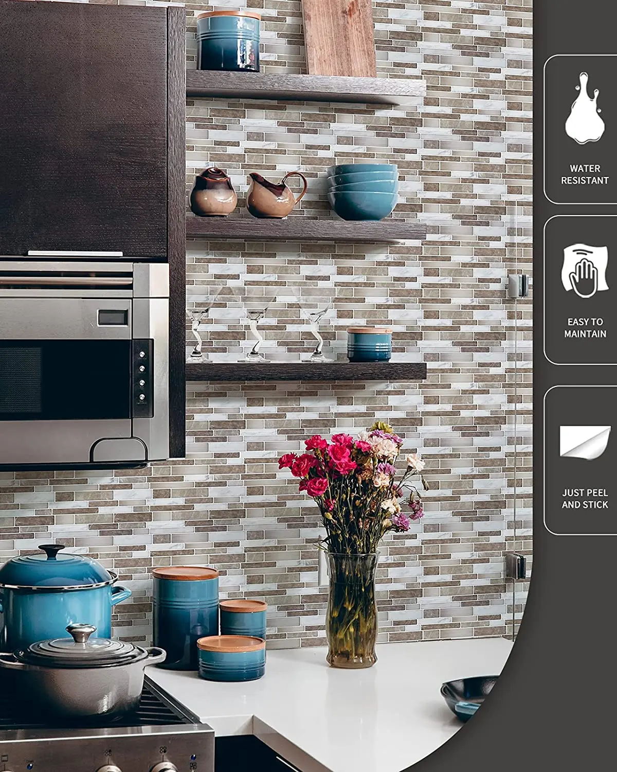 decoration self adhesive wall tiles stone for living room wall paper 3d mural wallpaper