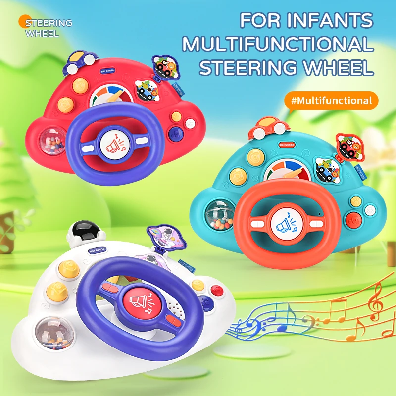 Zhorya Simulated Driving Game Multi-functional musical Steering Wheel Toy For kids