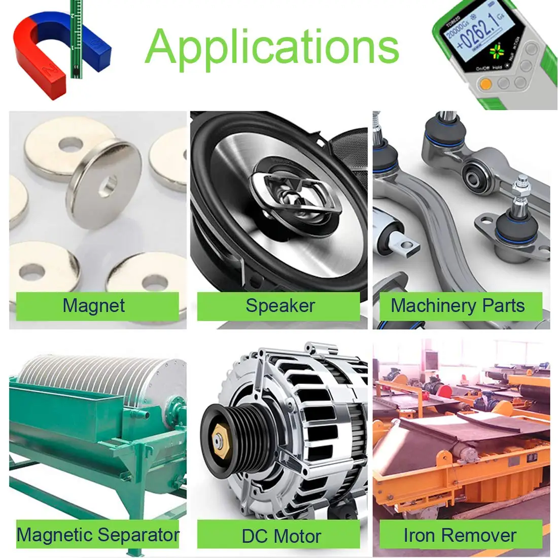 Magnet surface tester Tesla meter TD8620 five-level Gauss meter magnetometer