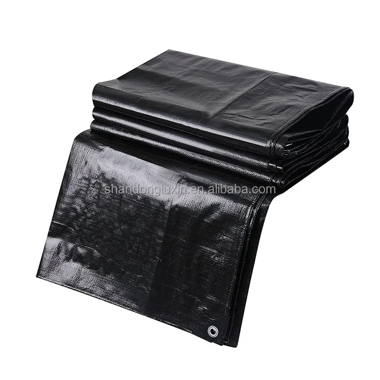 Factory direct OEM Customized Rainproof Waterproof Sun-proof UV-resistant Black Tarpaulin Covering outdoor items Grass
