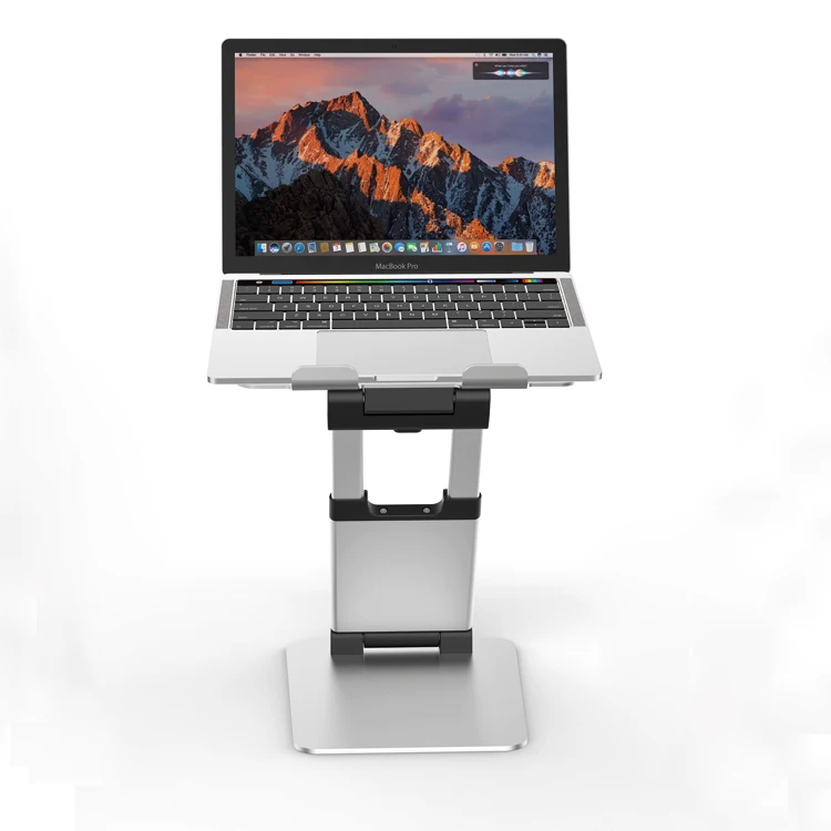 Great Roc Office Solutions Aluminum Ergonomic Notebook Laptop Holder Standing Workstation Laptop Lap Desk Portable Laptop Stands