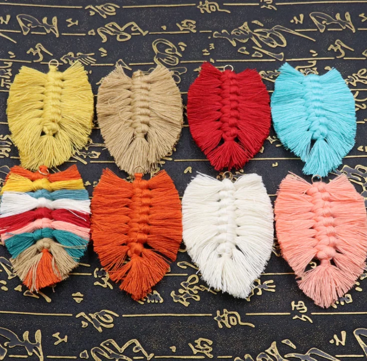 New hot sale Vintage Leather Tassels jewelry accessories jewelry findings earrings accessories DIY key buckle