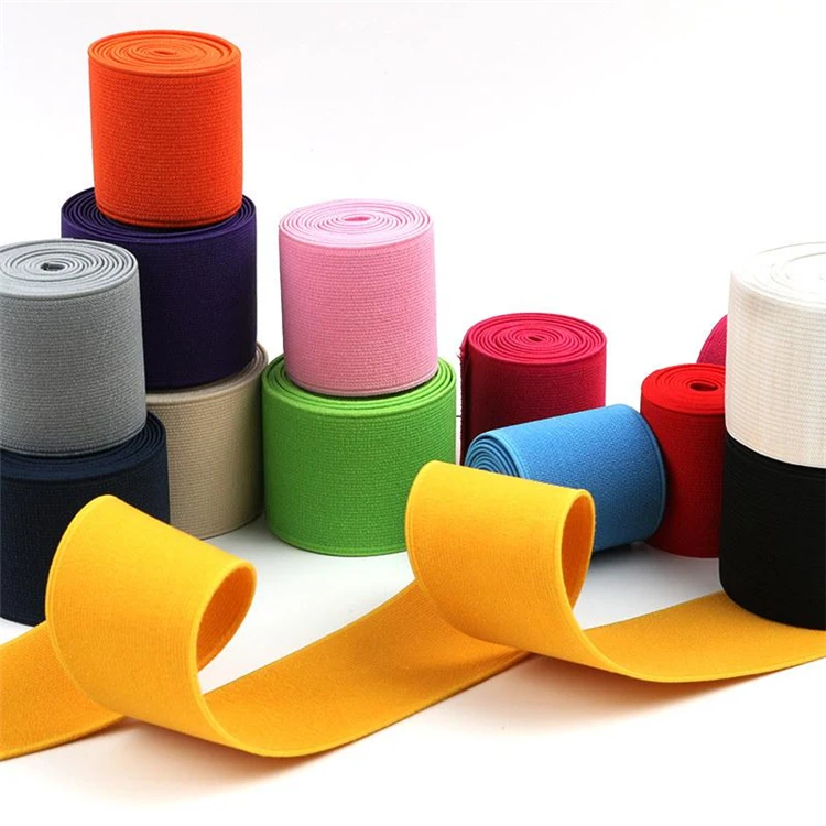 
20/25/30/40/50mm Factory Wholesale Customized Colored High-speed Rubber Fold Over Elastic Band For Underwear Pants Bra Clothes 