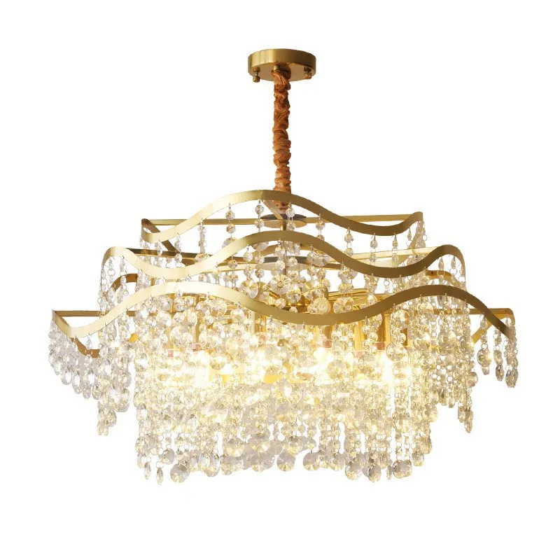 Luxury Nordic Pendant Lighting K9 Arrival China Wholesale Crystal Chandelier Drops French Style Chandelier Teardrop Crystal