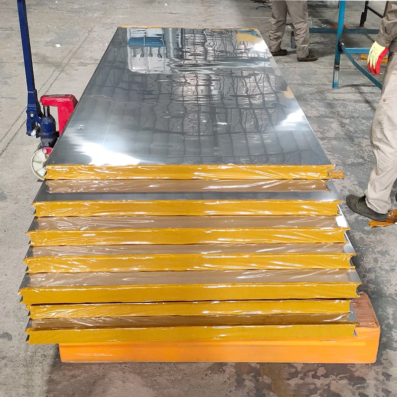 Cladding Panels Exterior Wall Stainless Rock Wool Sandwich Panel And Thermal Insulation Wall Panel