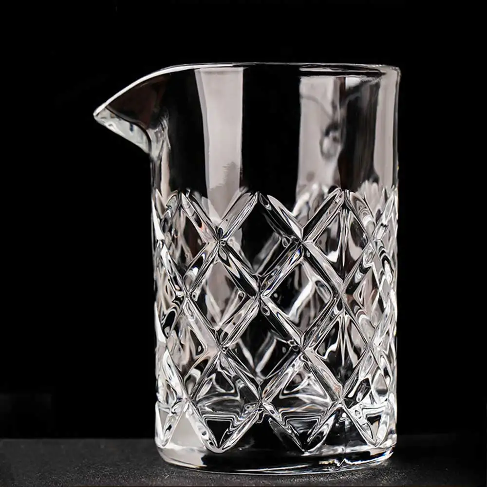 Lead-free Bar Bartender Martini Shaker Stirring Transparent Crystal Drinking Glasses Cup Thick Bottom Mixing Glass Cocktail
