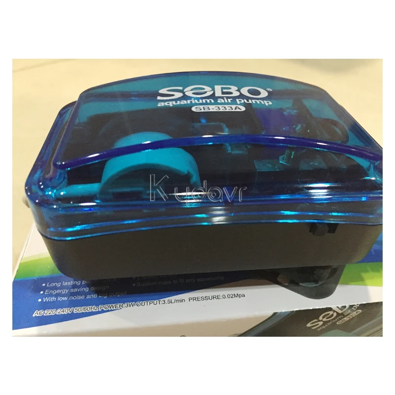 SOBO 222/222A/333A/666A воздушный насос 3 Вт/5 Вт аквариумный кислородный для аквариума очень тихий