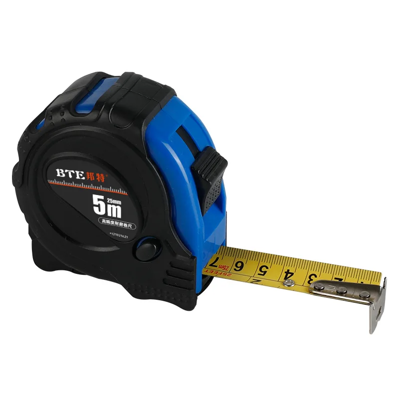 BTE Wholesaler Factory Professional and Durable ABS Shell Rubber-coated High Accuracy Custom Logo 3m 5m 7.5m 8m  Measuring Tape