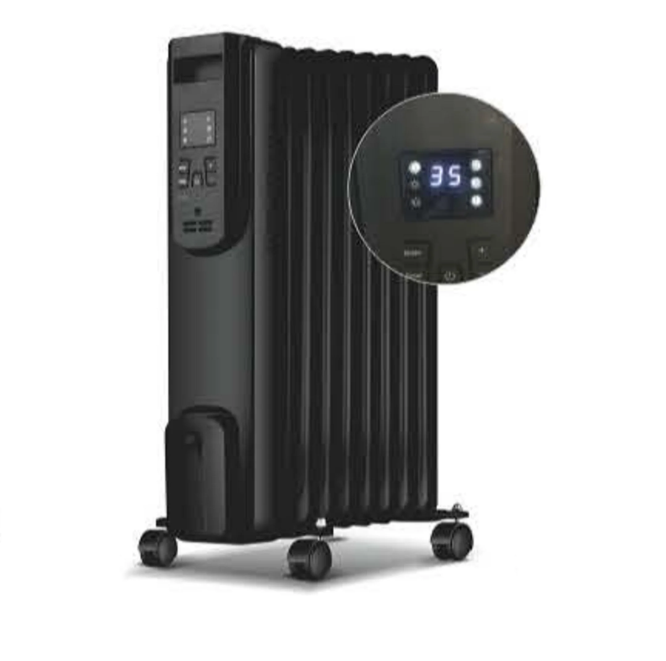 Oil heater with LED with temperature display 400W 600W 800W 1000W oil filled radiator family fan PTC  fin ceramic quartz heater